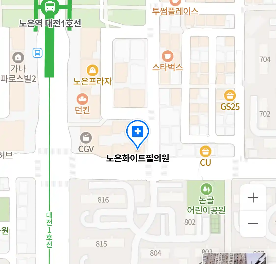 노은화이트필의원 위치