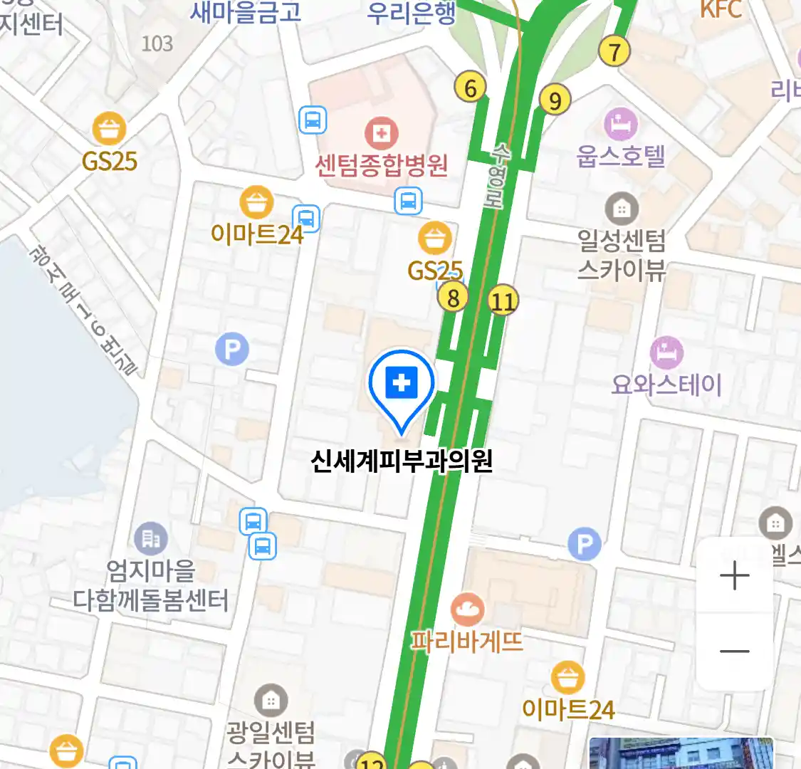 신세계피부과의원 위치