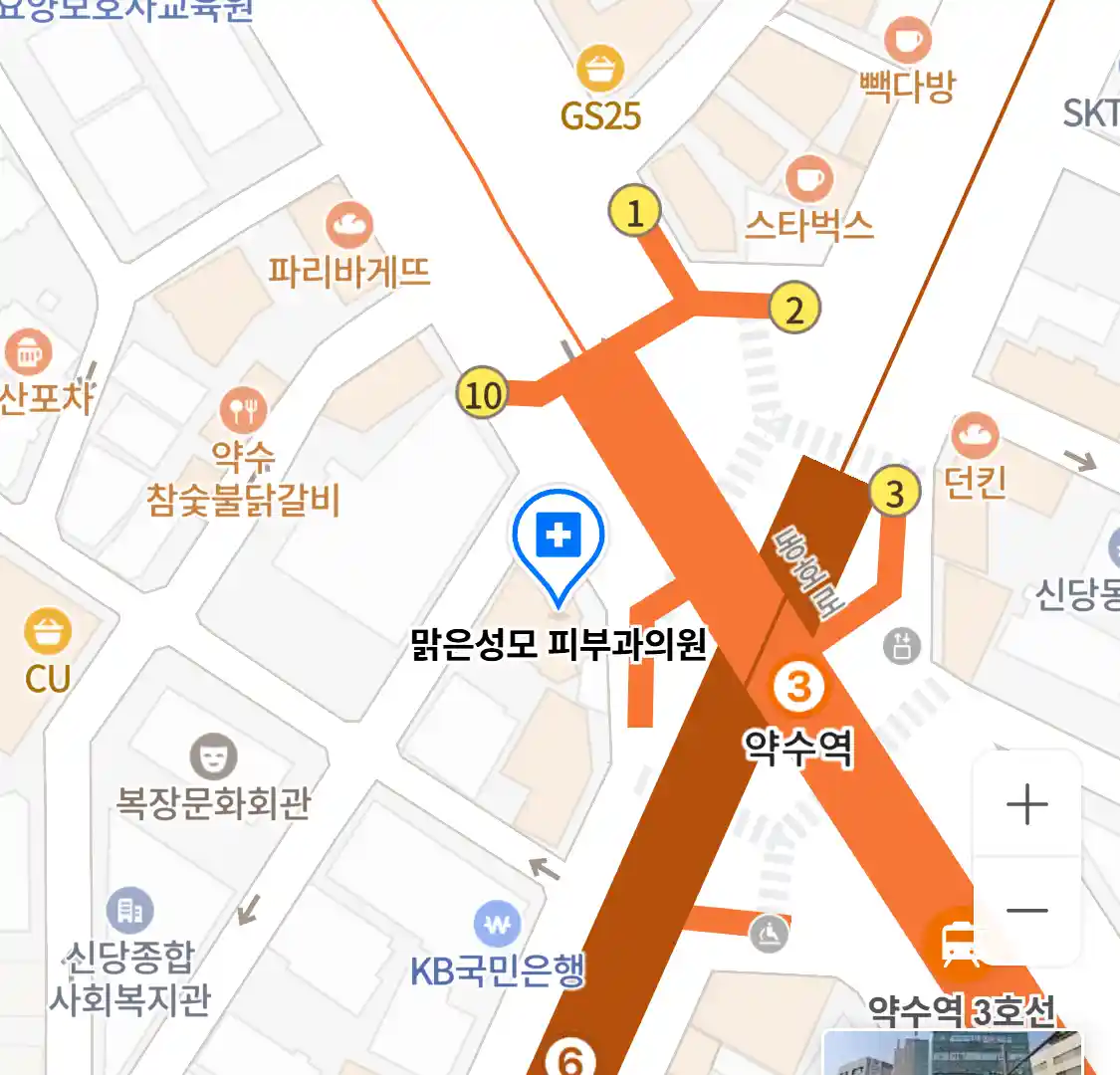 맑은성모 피부과의원 위치