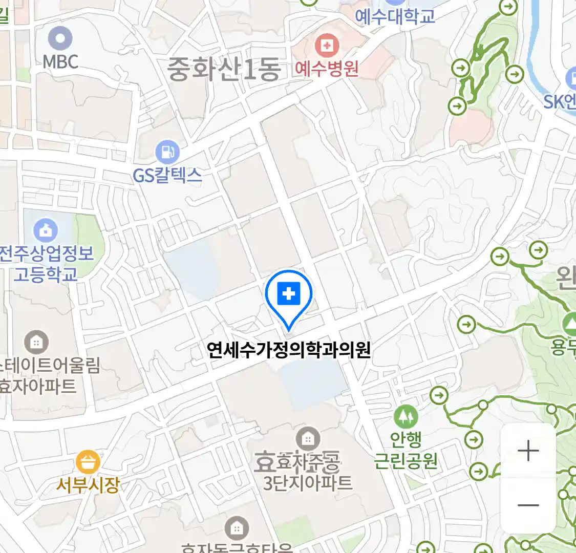 연세수가정의학과의원 위치