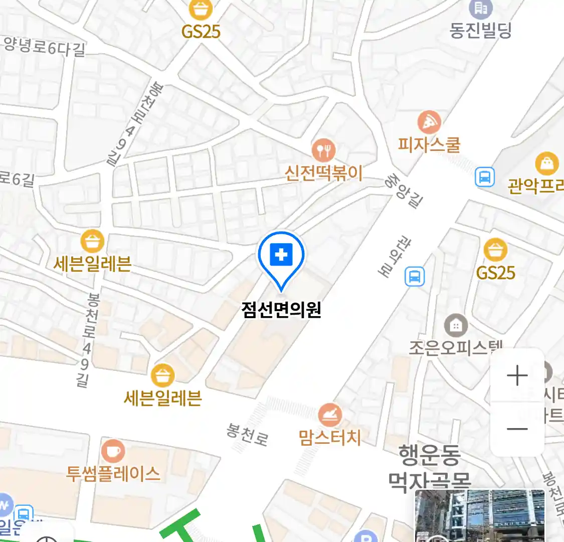 점선면의원 위치