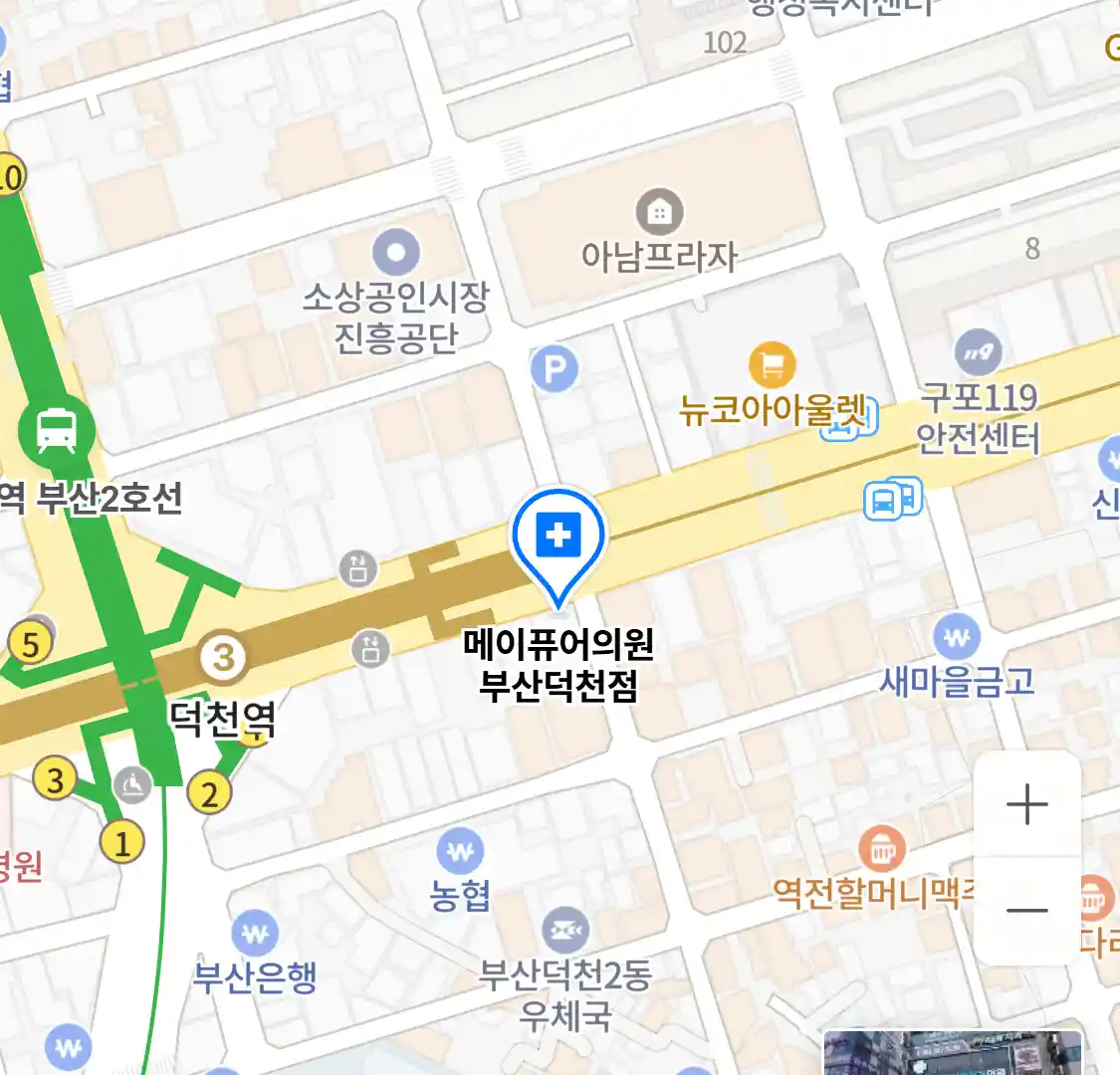 메이퓨어의원 부산덕천점 지도