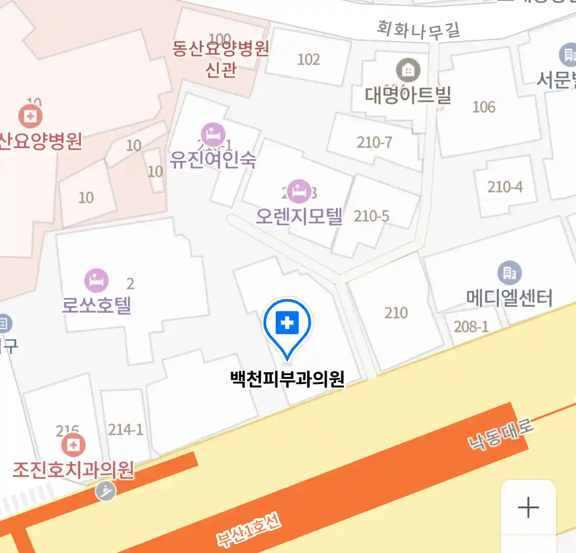 백천피부과의원 위치