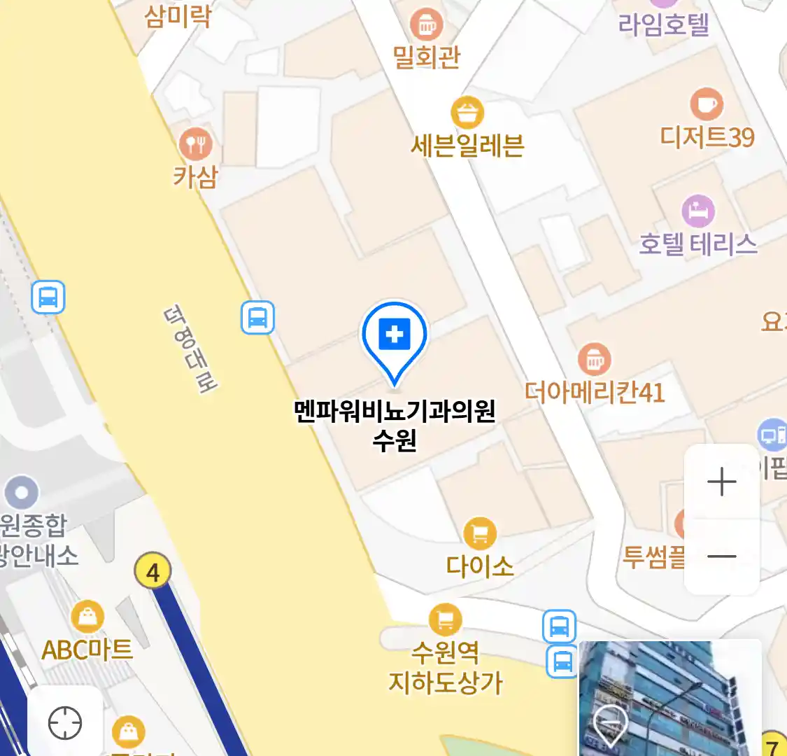 멘파워비뇨기과의원 수원 위치