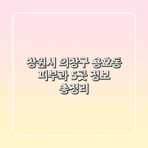 창원시 의창구 용호동 피부과 5곳 정보 총정리