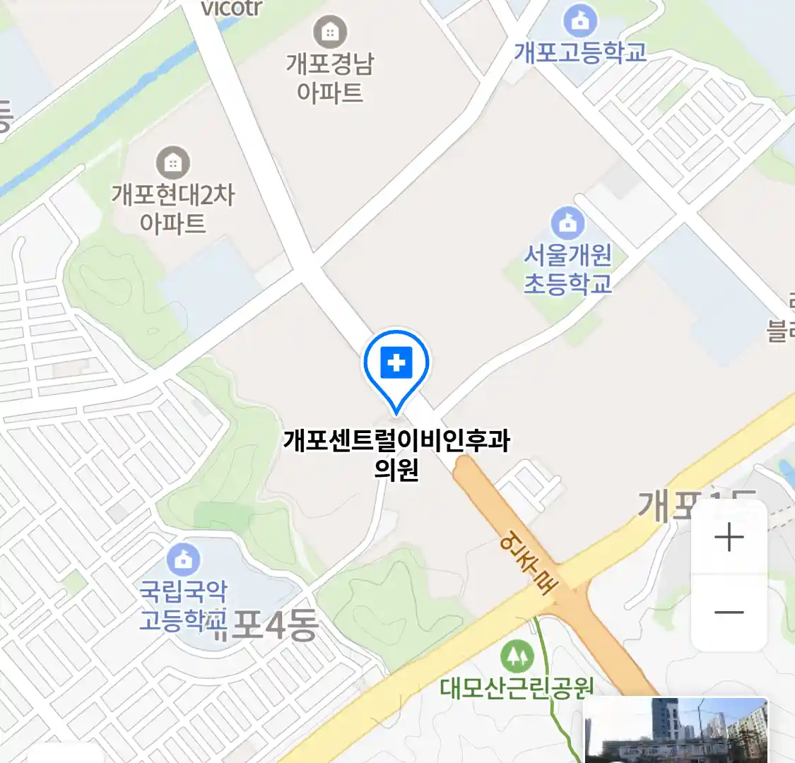 개포센트럴이비인후과의원 위치
