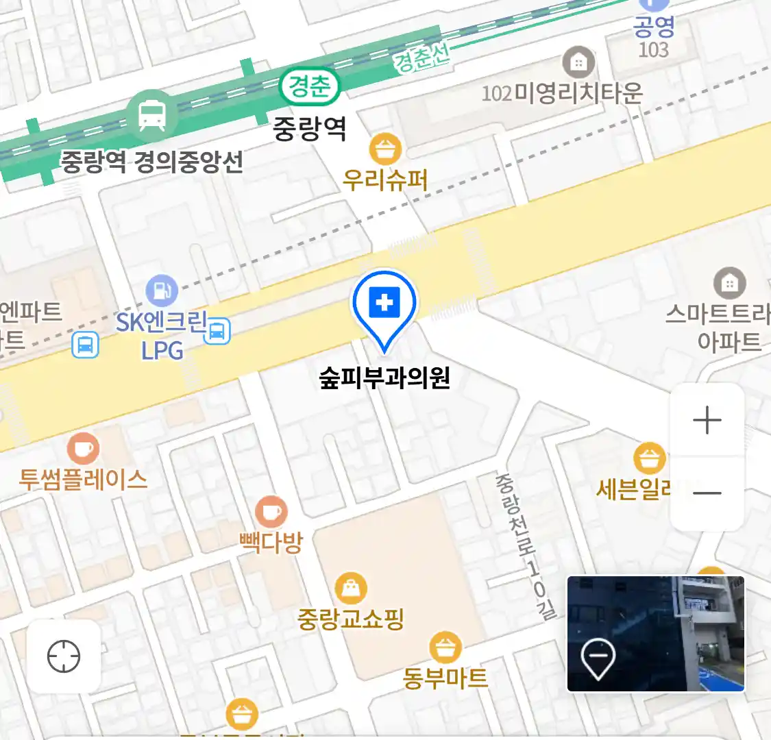 숲피부과의원 위치
