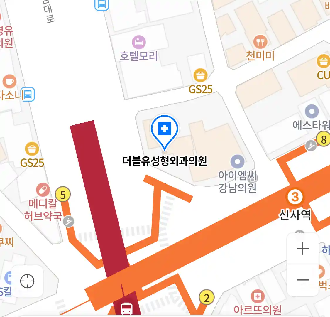 더블유성형외과의원 위치