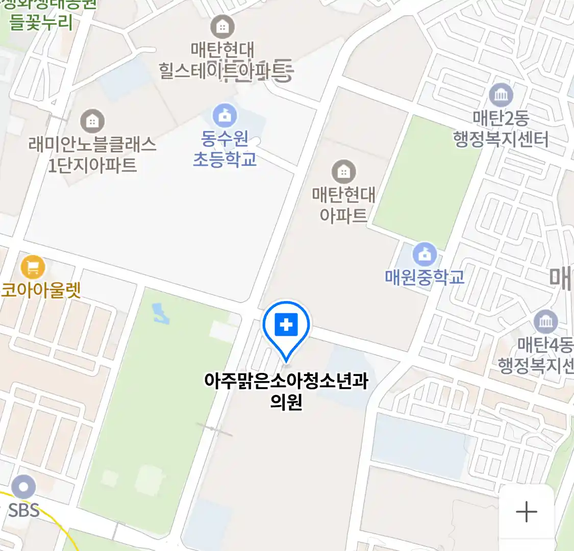 아주맑은소아청소년과의원 위치