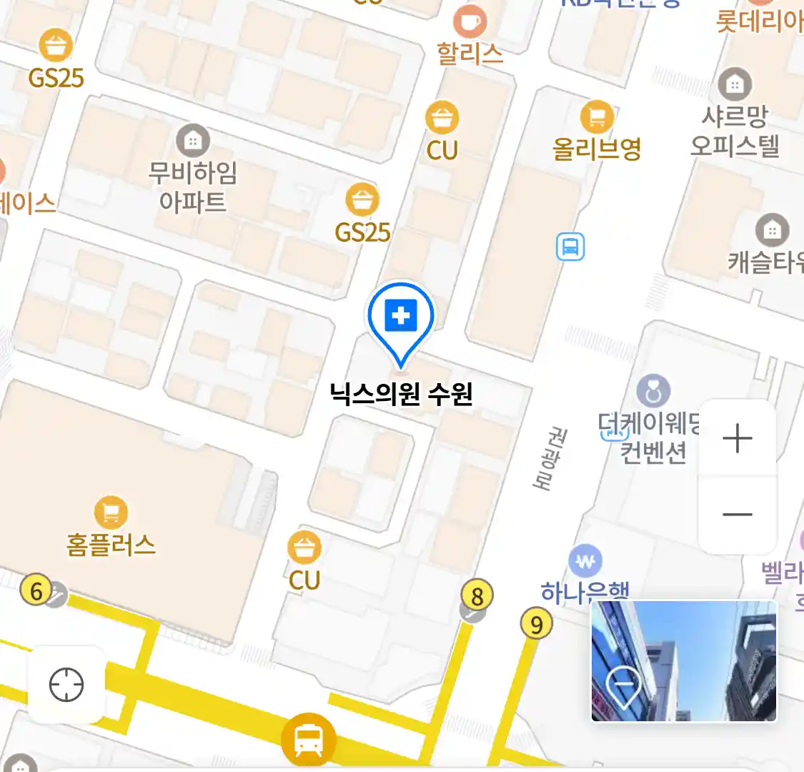 닉스의원 수원 지도