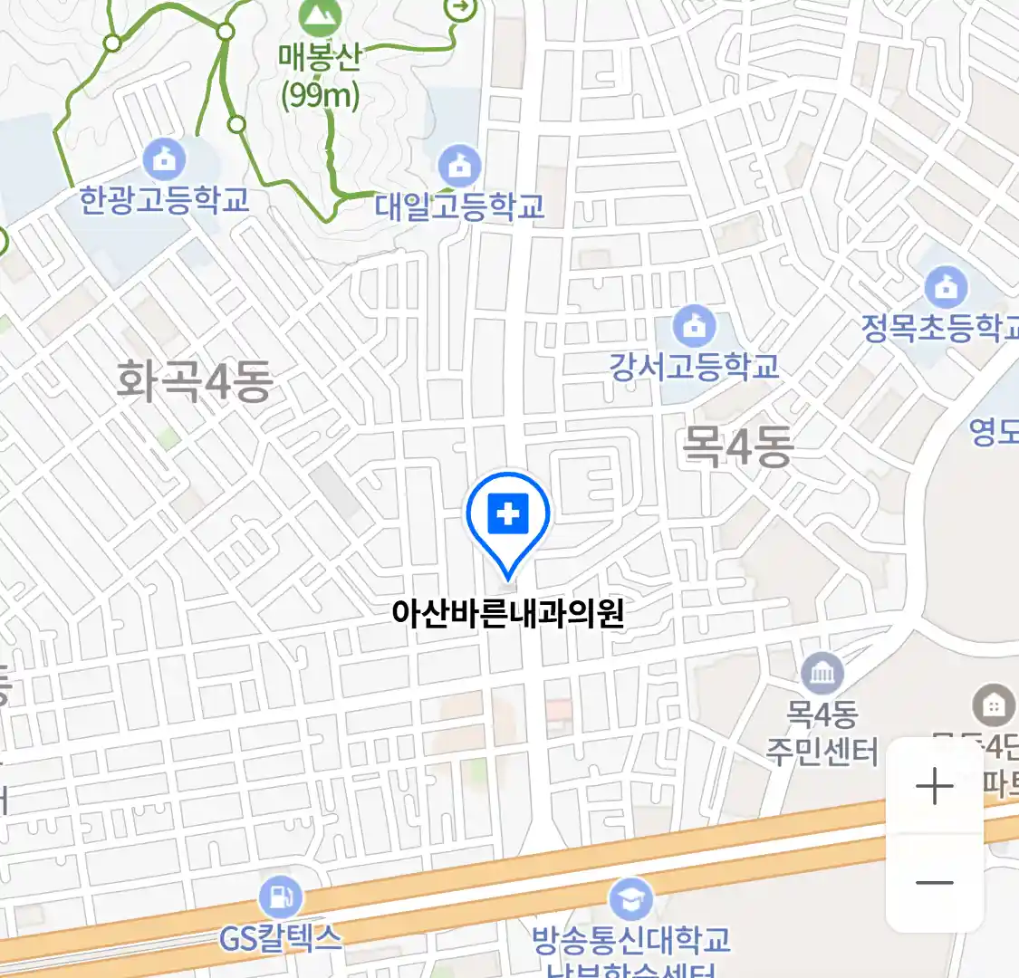 아산바른내과의원 위치
