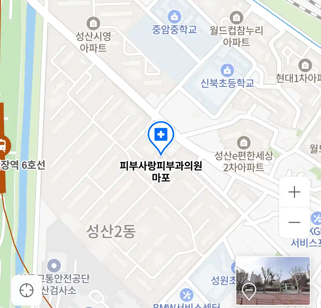 피부사랑피부과의원 마포 위치
