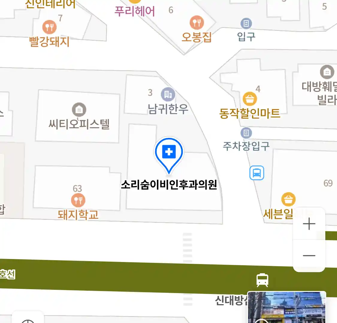 소리숨이비인후과의원 위치