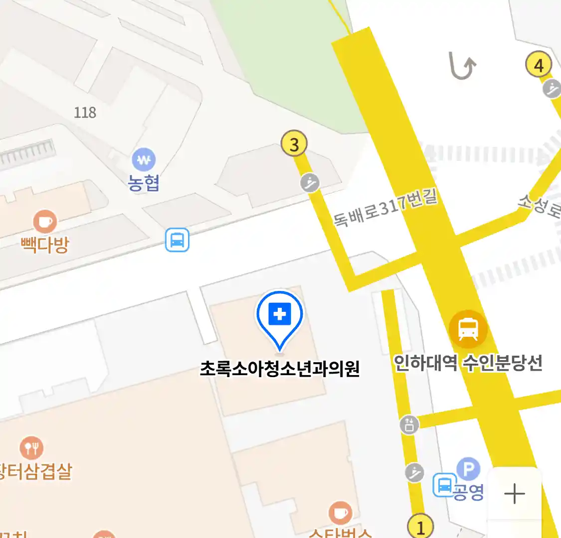 초록소아청소년과의원 위치