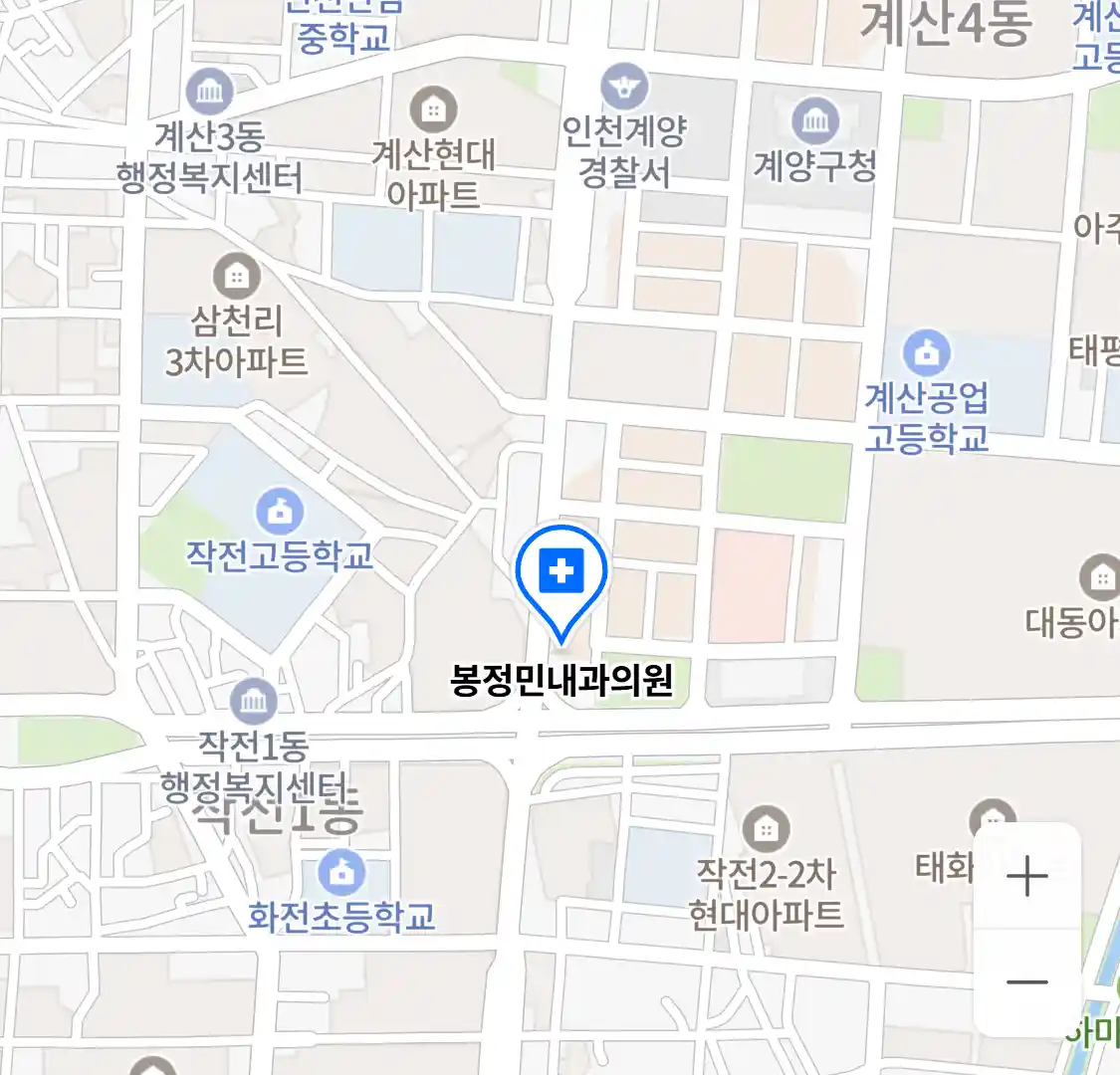 봉정민내과의원 위치