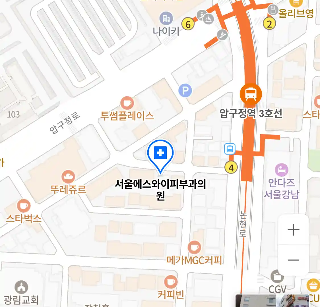 서울에스와이피부과의원 위치